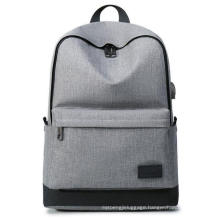 Fashion Polyester Gray Laptop Travel Gym High College School Backpack Teenager